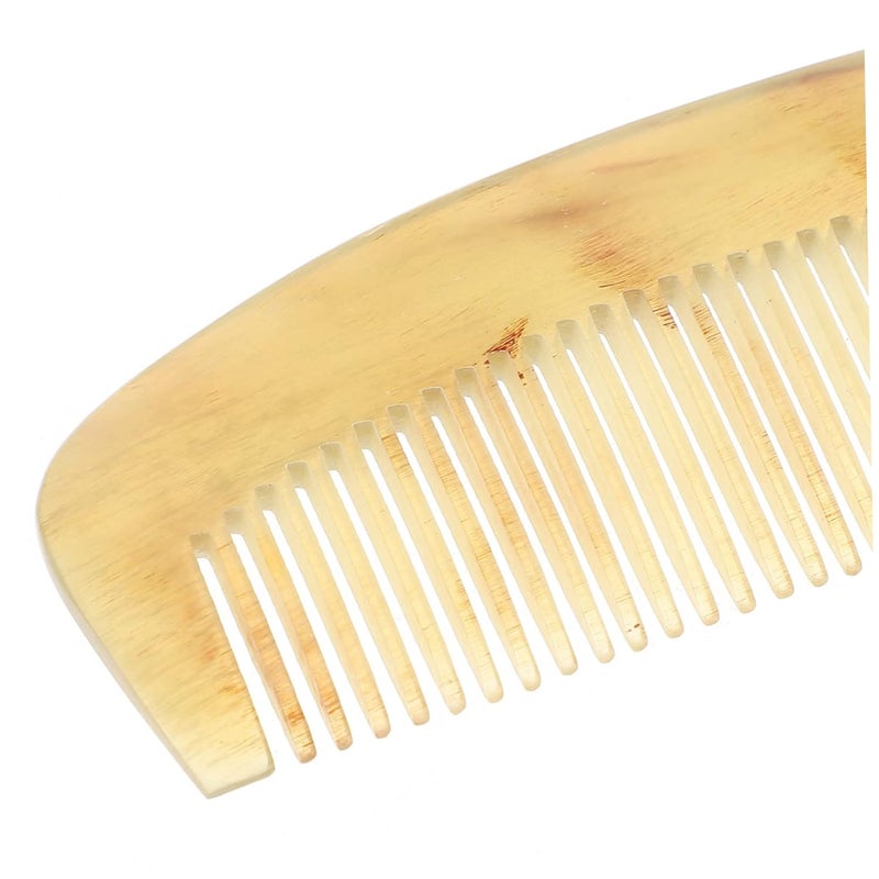 Natural Horn Comb 9cm Portable Anti Static Hair Smoothing Tool Prevents Hair Loss - Image 2
